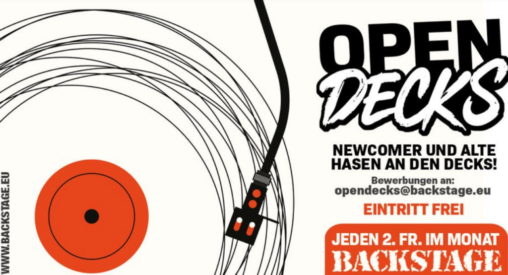 August Free Event Open Decks at Backstage Munich