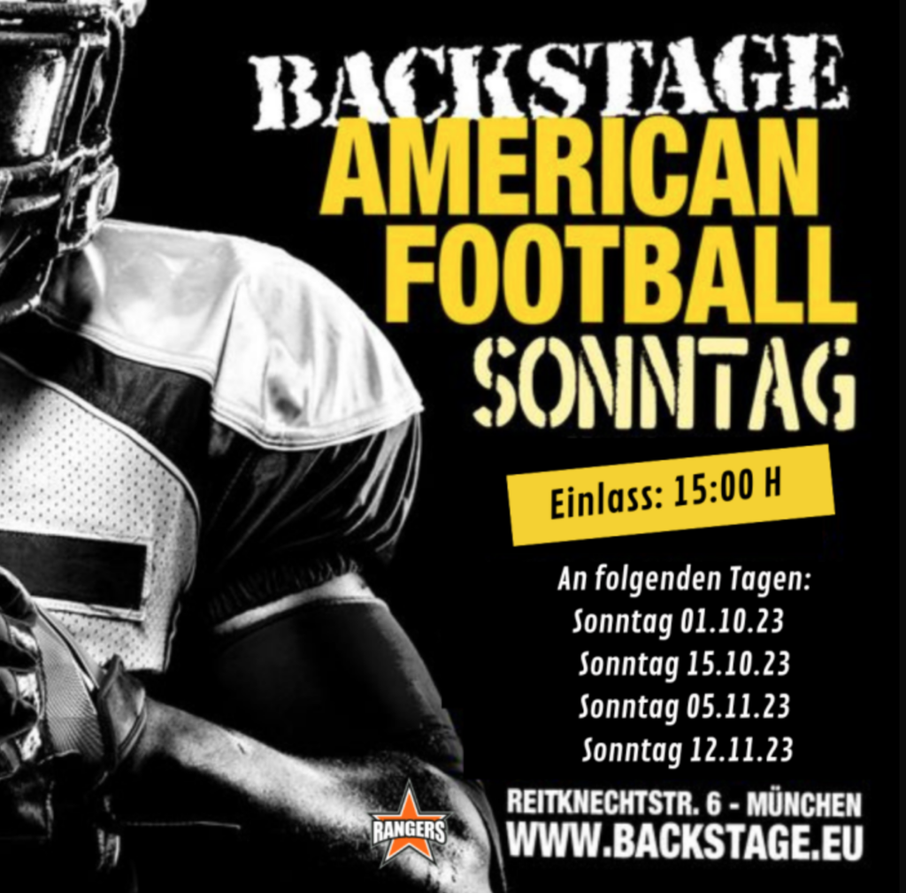 October Free Events American Football Public Viewing