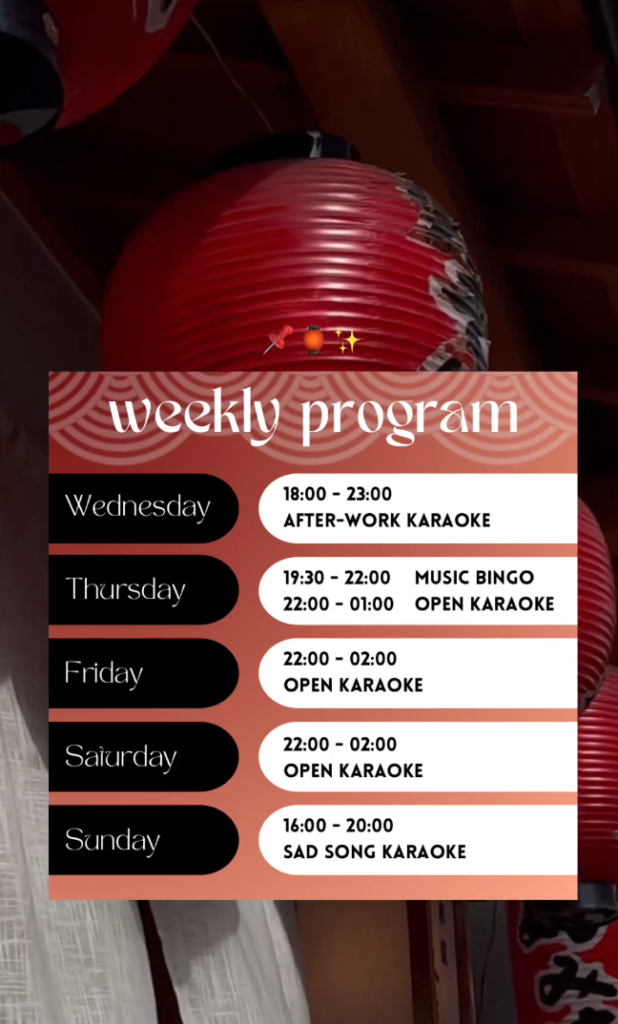 Weekend 46 Yokocho Music Bingo